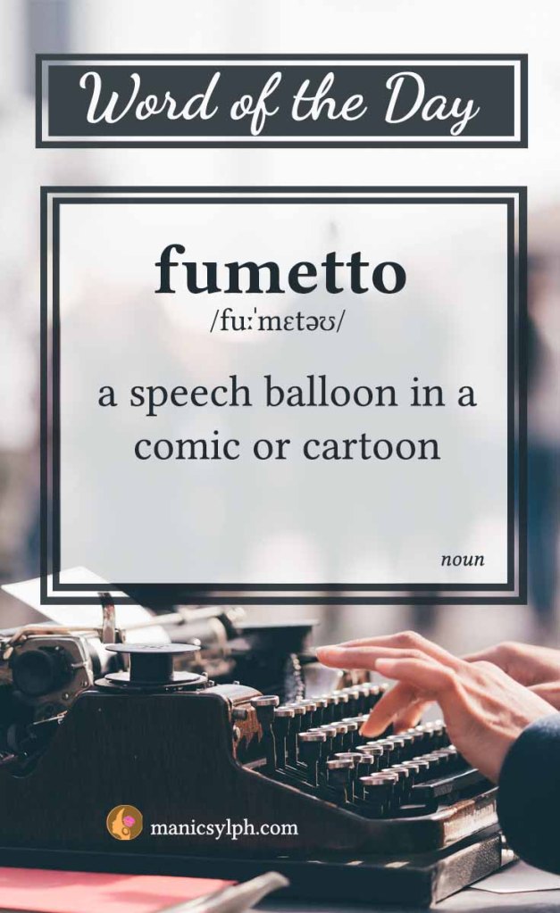 WORD OF THE DAY ~ Fumetto