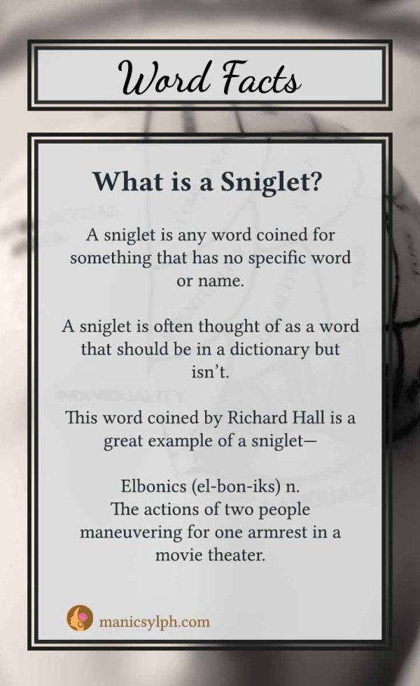 Word Facts- What are Sniglets?
